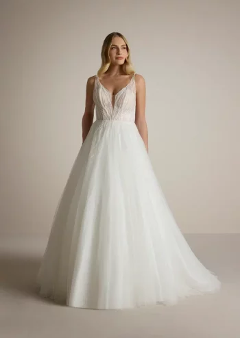 Traumhaftes A-Linie Hochzeitskleid in der Nähe von Aarau – zeitlos & individuell