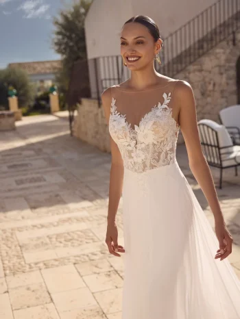 Traumhaftes fließender Chiffon Traumkleid in der Nähe von Bad Säckingen – zeitlos & individuell